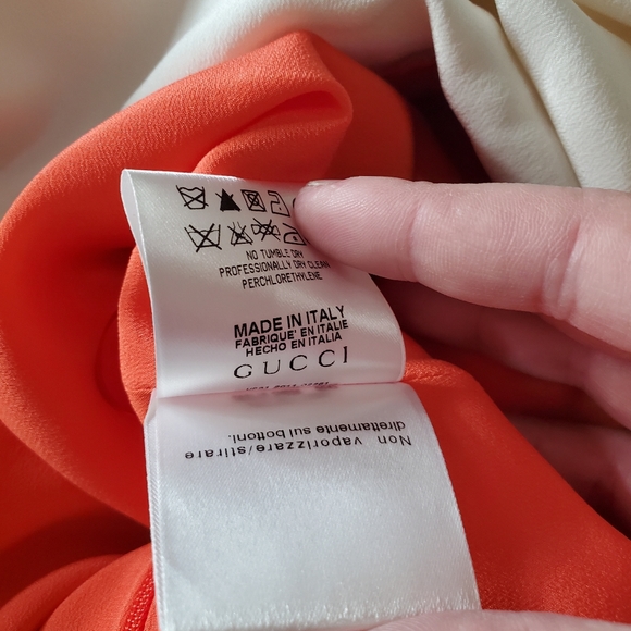 Gucci Tiered Colorblock Silk Dress - Picture 7 of 7